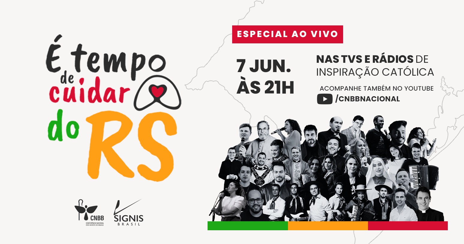 Bispos e mais de 20 influenciadores e cantores católicos do Brasil participam do programa especial pelo povo Gaúcho